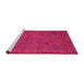 Sideview of Machine Washable Abstract Pink Modern Rug, wshabs5149pnk