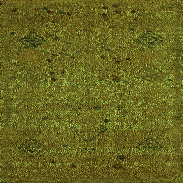 Square Abstract Green Modern Rug, abs5149grn