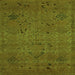 Square Abstract Green Modern Rug, abs5149grn