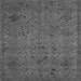 Square Machine Washable Abstract Gray Modern Rug, wshabs5149gry