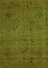 Abstract Green Modern Rug, abs5149grn