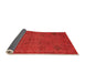 Sideview of Abstract Orange Modern Rug, abs5149org