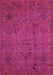 Machine Washable Abstract Purple Modern Area Rugs, wshabs5149pur