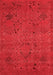 Abstract Red Modern Area Rugs