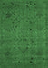 Machine Washable Abstract Emerald Green Modern Area Rugs, wshabs5149emgrn