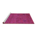 Sideview of Machine Washable Abstract Purple Modern Area Rugs, wshabs5149pur