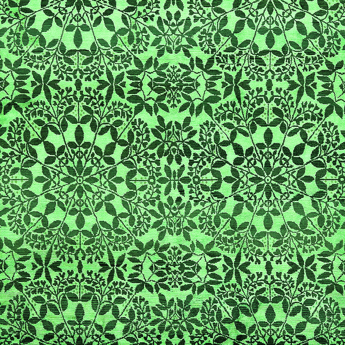 Machine Washable Abstract Green Modern Area Rugs, wshabs514grn