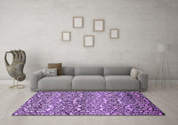 Machine Washable Abstract Purple Modern Rug, wshabs514pur