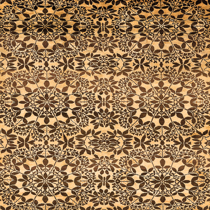 Square Machine Washable Abstract Orange Modern Area Rugs, wshabs514org