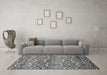 Machine Washable Abstract Gray Modern Rug in a Living Room,, wshabs514gry