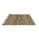 Sideview of Machine Washable Abstract Brown Modern Rug, wshabs514brn