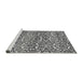 Sideview of Machine Washable Abstract Gray Modern Rug, wshabs514gry