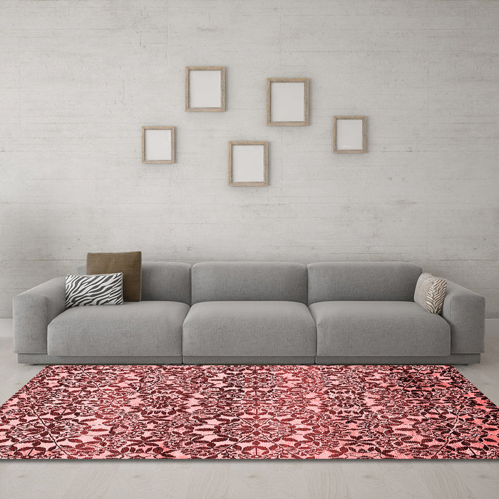 Modern Red Washable Rugs