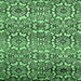 Square Machine Washable Abstract Emerald Green Modern Area Rugs, wshabs514emgrn