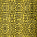 Square Machine Washable Abstract Yellow Modern Rug, wshabs514yw