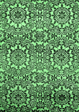 Abstract Emerald Green Modern Rug, abs514emgrn