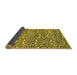 Sideview of Abstract Yellow Modern Rug, abs514yw