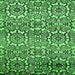 Square Machine Washable Abstract Green Modern Area Rugs, wshabs514grn