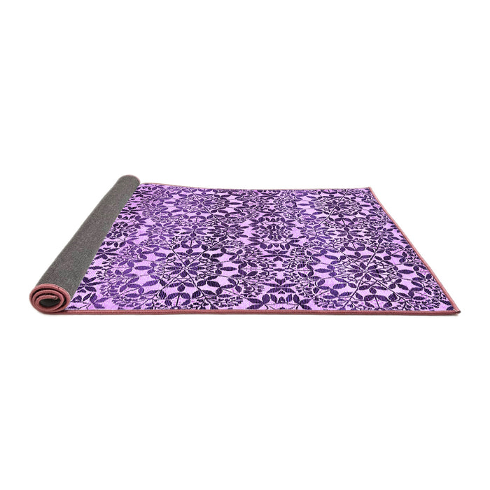 Sideview of Abstract Purple Modern Rug, abs514pur