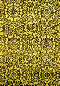 Abstract Yellow Modern Rug, abs514yw