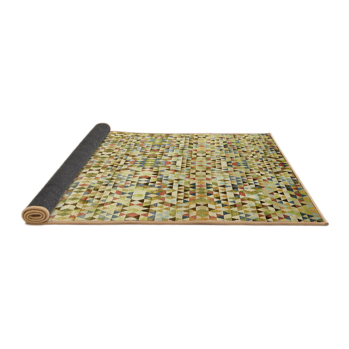 Sideview of Abstract Brown Gold Modern Rug, abs515