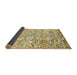 Sideview of Abstract Brown Gold Modern Rug, abs515