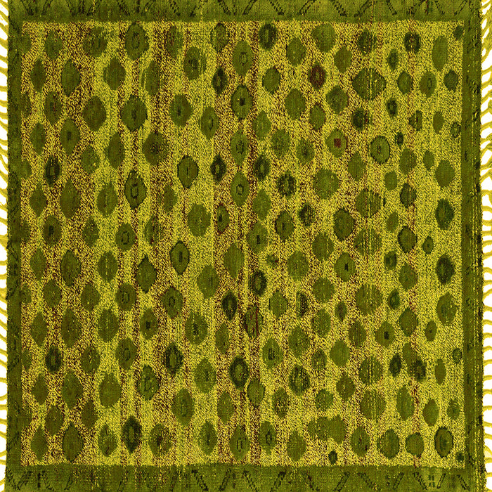 Square Abstract Yellow Modern Rug, abs5150yw