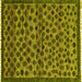 Square Abstract Yellow Modern Rug, abs5150yw