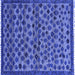 Square Abstract Blue Modern Rug, abs5150blu