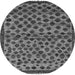 Round Abstract Gray Modern Rug, abs5150gry