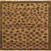 Square Abstract Orange Modern Rug, abs5150org