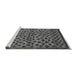 Sideview of Machine Washable Abstract Gray Modern Rug, wshabs5150gry