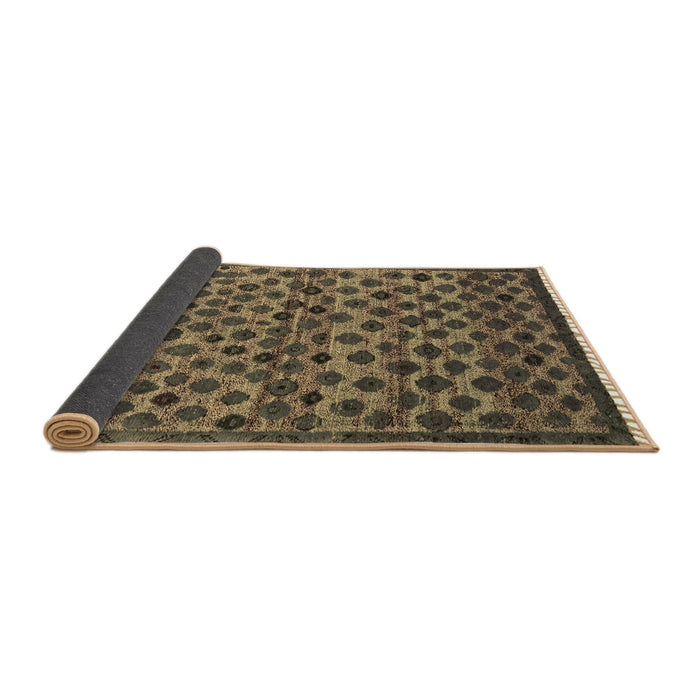Sideview of Abstract Brown Modern Rug, abs5150brn