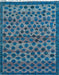 Abstract Koi Blue Modern Rug, abs5150