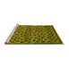 Sideview of Machine Washable Abstract Yellow Modern Rug, wshabs5150yw