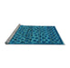 Sideview of Machine Washable Abstract Light Blue Modern Rug, wshabs5150lblu