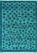 Abstract Turquoise Modern Rug, abs5150turq