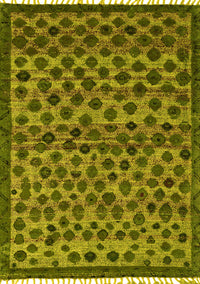 Abstract Yellow Modern Rug, abs5150yw