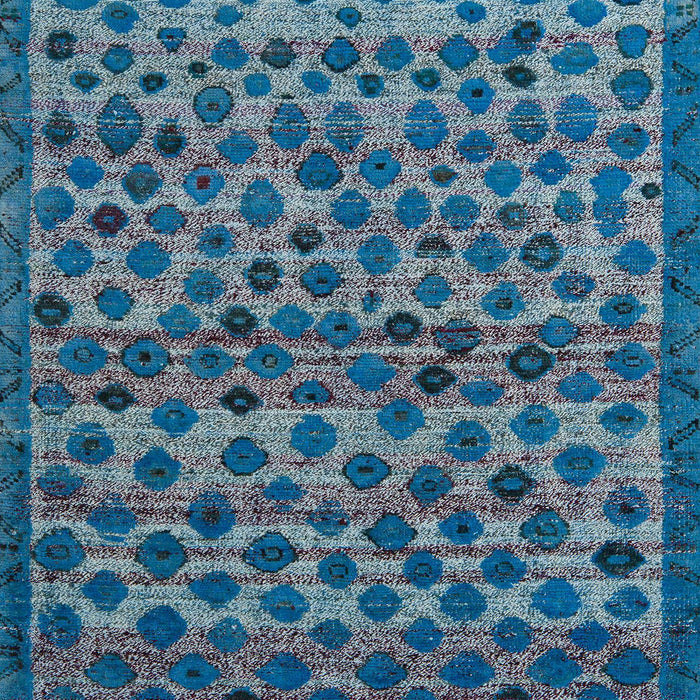 Machine Washable Abstract Koi Blue Rug, wshabs5150