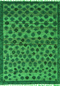 Abstract Green Modern Rug, abs5150grn