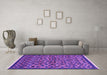 Machine Washable Abstract Pink Modern Rug in a Living Room, wshabs5150pnk