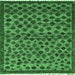 Square Abstract Emerald Green Modern Rug, abs5150emgrn