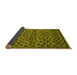 Sideview of Abstract Yellow Modern Rug, abs5150yw