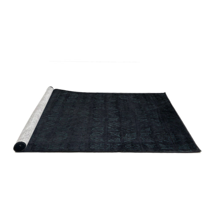 Sideview of Machine Washable Abstract Dark Slate Gray Green Rug, wshabs5151