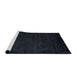 Sideview of Machine Washable Abstract Dark Slate Gray Green Rug, wshabs5151