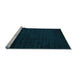 Sideview of Machine Washable Abstract Light Blue Modern Rug, wshabs5151lblu