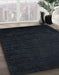 Machine Washable Abstract Dark Slate Gray Green Rug in a Family Room, wshabs5151