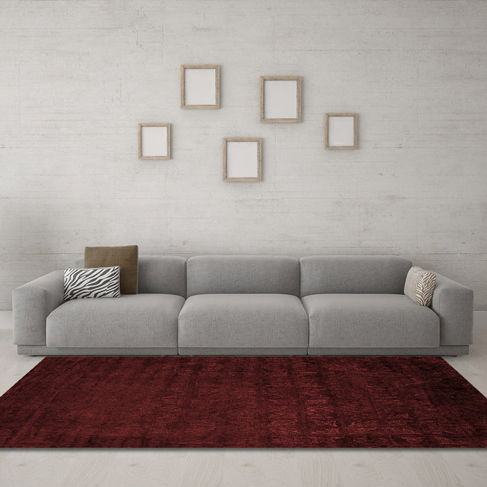 Modern Red Washable Rugs