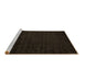 Sideview of Machine Washable Abstract Brown Modern Rug, wshabs5151brn