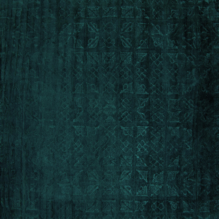 Square Abstract Turquoise Modern Rug, abs5151turq